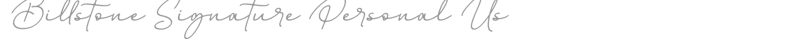Billstone Signature font preview